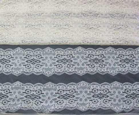 Eyelash Elastic Lace Fabric White / Flower Allover Lace Fabric CY-DK0036