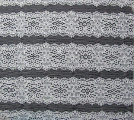 Eyelash Elastic Lace Fabric White / Flower Allover Lace Fabric CY-DK0036