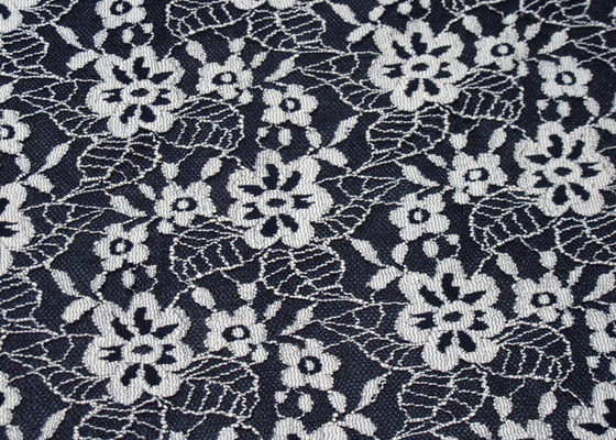 Anti-Static Spandex Elastic Lace Fabric With 150cm Width OEM / ODM CY-LW0652