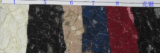 Eco-Friendly Metallic Lace Fabric Blue , Nylon Cotton Lace Fabric CY-LW0791