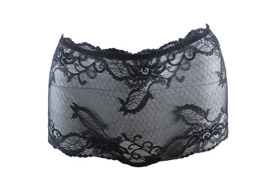 Elegant Embroidered Lace Boyshort Panties High Waist  for Young Female