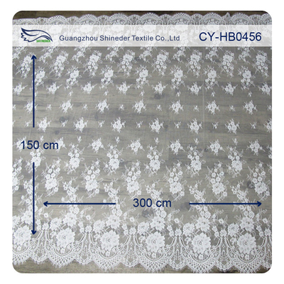 Wedding Floral Eyelash Lace Trim , UL Tested