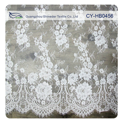 Wedding Floral Eyelash Lace Trim , UL Tested