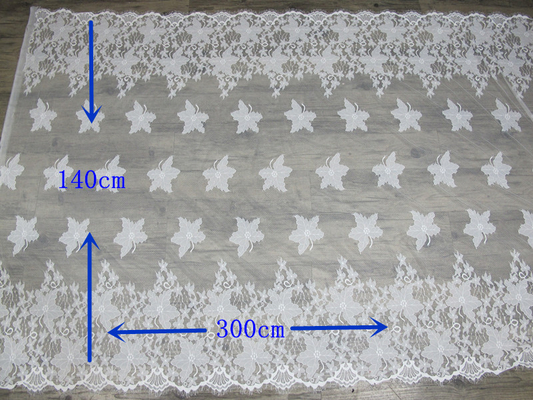 Cotton Eyelash Trim Embroidery Lace Fabric For Curtain And Clothing