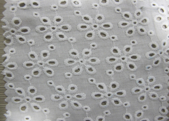 Little Floral Cotton Eyelet Lace Trim Stretchy For Lingerie , Underwear CY-CX0172