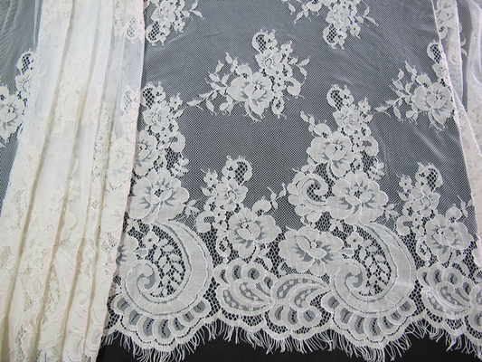 Corded Cotton Bridal Lace Trim Fabric For Wedding Dresses CY-HB0478