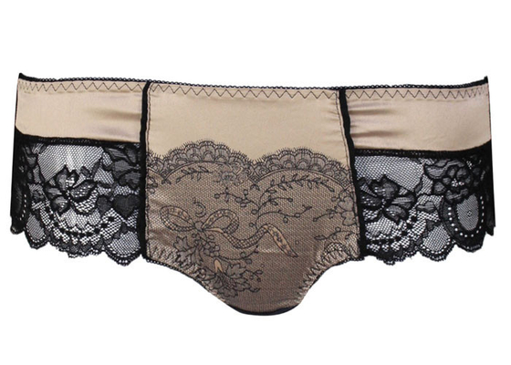 Pretty Comfortable Lace Trim Boyshort Panty With Beautiful Satin At Front