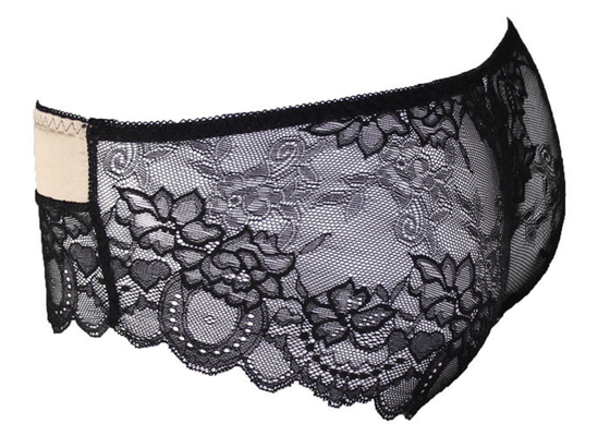 Pretty Comfortable Lace Trim Boyshort Panty With Beautiful Satin At Front