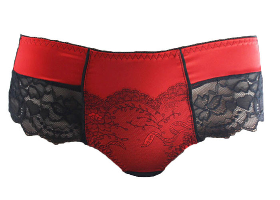 Pretty Comfortable Lace Trim Boyshort Panty With Beautiful Satin At Front