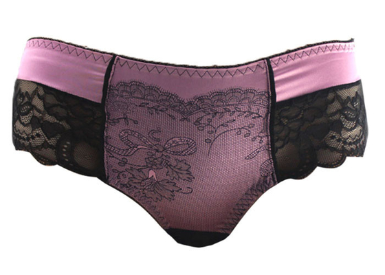 Pretty Comfortable Lace Trim Boyshort Panty With Beautiful Satin At Front