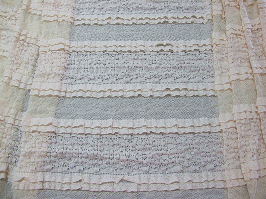 Multilayer Bridal Stretch Lace Trim Fabric Eco Friendly 50’’- 52’’ CY-LW0182