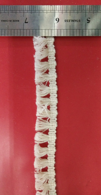 Sparse Short Fringe Decorative Lace Trim , Vintage Lace Trim