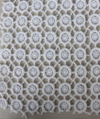 Qmilch Water Soluble Lace Circle Pattern White color in Milk Cotton