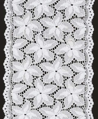 White Decorative Lace Trim  Flower Pattern in various size and Flower Pattern