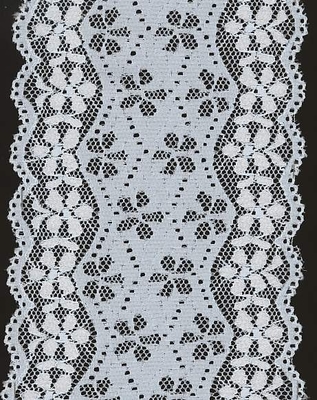Double  Flower Decorative Lace Trim  in White with10cm Flower Pattern in Eco-Friendly
