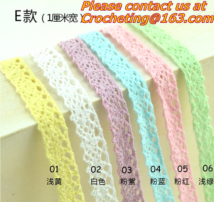 elegant 4.8-5cm width 10 yard / lot DIY handmade craft crocheted lace trim for garments