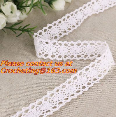 elegant 4.8-5cm width 10 yard / lot DIY handmade craft crocheted lace trim for garments