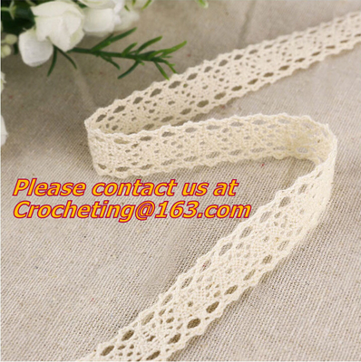 elegant 4.8-5cm width 10 yard / lot DIY handmade craft crocheted lace trim for garments