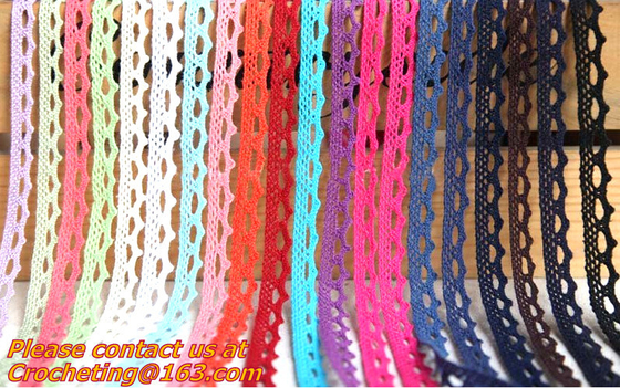 elegant 4.8-5cm width 10 yard / lot DIY handmade craft crocheted lace trim for garments