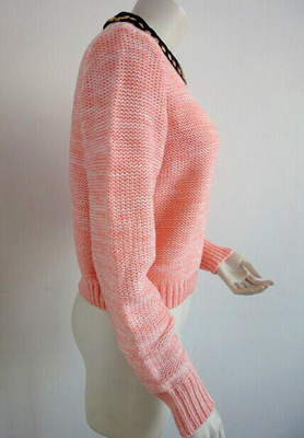 Pink collar detachable jumper Ladies Pullover Sweaters for Autumn , Winter