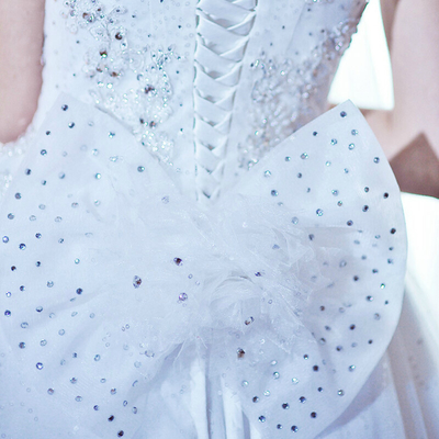 Luxury Beaded Rhinestone wedding dresses , women tulle puffy wedding dresses