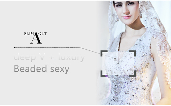 Luxury Beaded Rhinestone wedding dresses , women tulle puffy wedding dresses