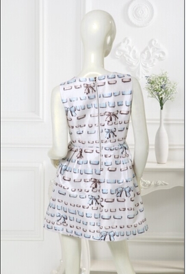 Sleeveless Polyester Womens Casual Clothing Going Out Dresses Of Digital Printing