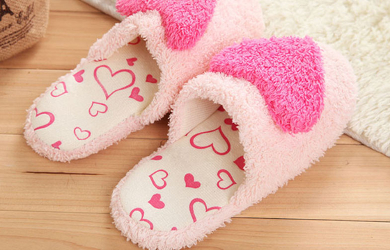 Cartoon 11" 3D Love girl Plush Slippers and Boots , comfortable ladies slippers