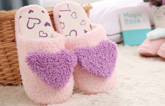 Cartoon 11" 3D Love girl Plush Slippers and Boots , comfortable ladies slippers