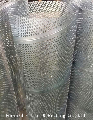 316L Stainless Steel Perforated Metal Tube , Perforated Spiral Welded  Tube