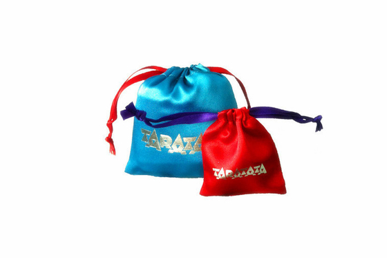 Blue Jewelry Drawstring Pouch Gift Packing , Proof Moisture 13*16cm