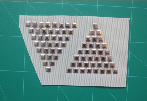 Simple hot fix aluminium transfer , triangular pattern Rhinestone Heat Transfers