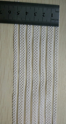 Spandex / Nylon  White Woven Elastic Webbing For Decoration