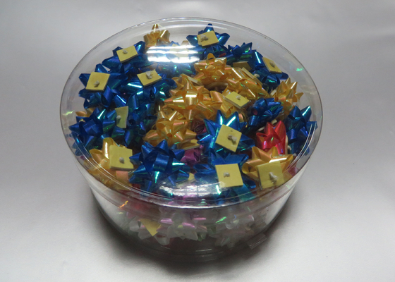 Gold , Red , Blue Mini star Gift bow ribbon with polypropylene for Gift decoration