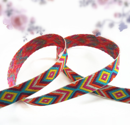 China jacquard woven elastic webbing fabric bands