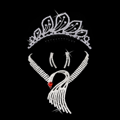 Exquisite Handmade Animal Jewelry Necklace Earrings Crown for Womens , Girls