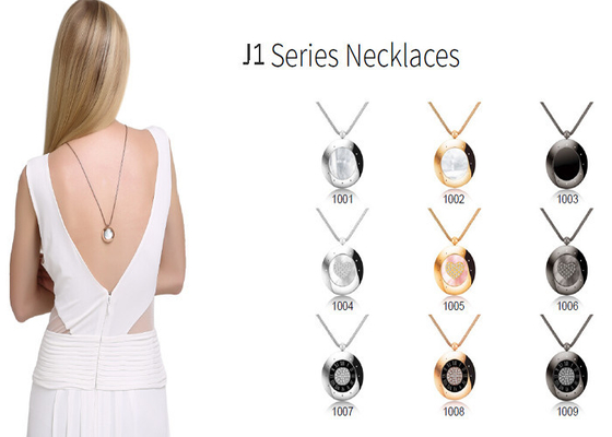 Rose-Gold Women Bluetooth Smart Necklace Mileage Measuring Battery