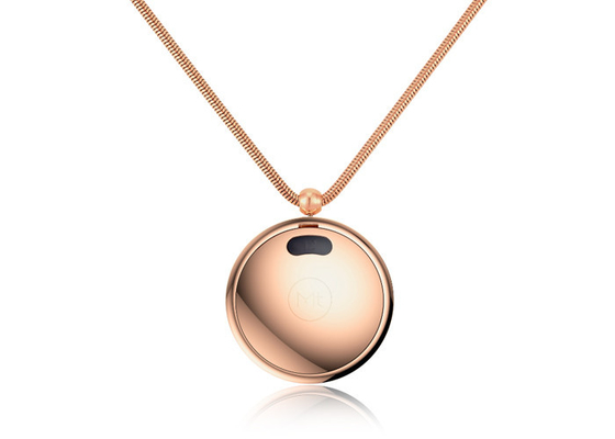 Rose-Gold Women Bluetooth Smart Necklace Mileage Measuring Battery
