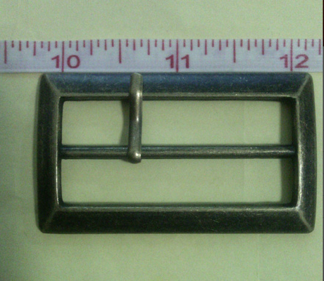 Plating Gunmetal Square Cloth Belt Buckle 