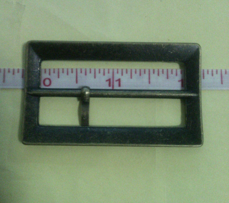 Plating Gunmetal Square Cloth Belt Buckle 