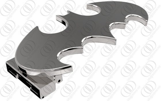 Silver Stainless Steel Batman Belt Buckle Mirror Shiny Polished
