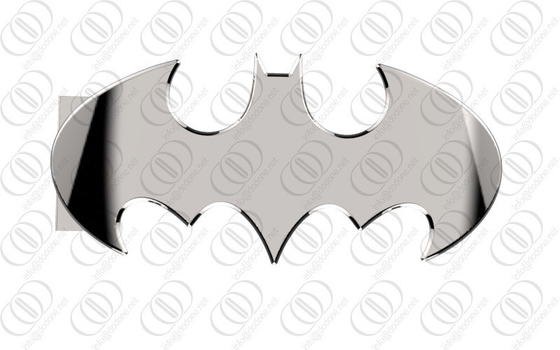 Silver Stainless Steel Batman Belt Buckle Mirror Shiny Polished