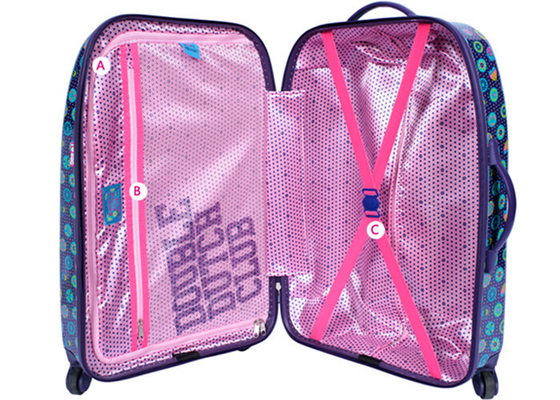 Customized 20 25 28 inch PC trolley case bright colored luggage travel bag