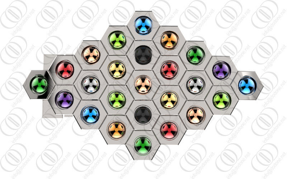 Stylish Replacement Stainless Steel Belt Buckle With Multi Color Accents