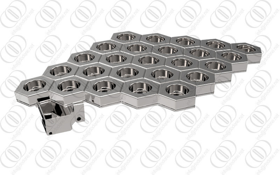 Stylish Replacement Stainless Steel Belt Buckle With Multi Color Accents