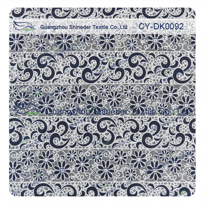 Cotton polyester burn out lace fabric printed fabric for children garment