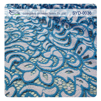 Beautiful two tone  Nylon  Cotton lace fabric SYD-0036