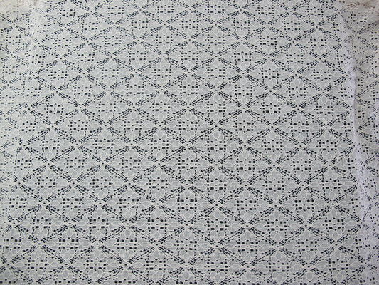 Stretchable Cotton Nylon Lace Fabric For Apparel , Lace Mesh Fabric