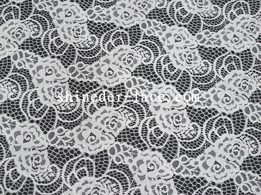 Leisure/Sweet Style Cotton Nylon Lace Fabric Exquisite For White Charming Long Dress SYD-0188