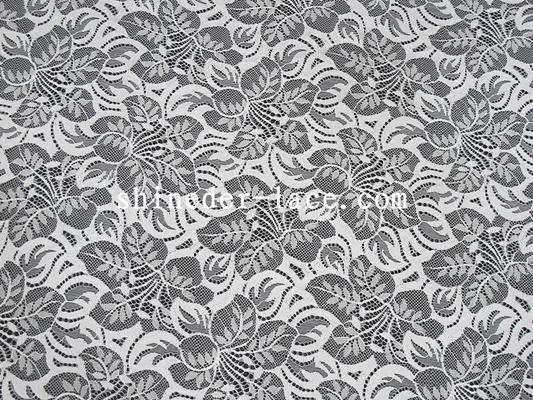 Pink / White Cotton Nylon Lace Fabric Or Customization Color For Apparel SYD-0182